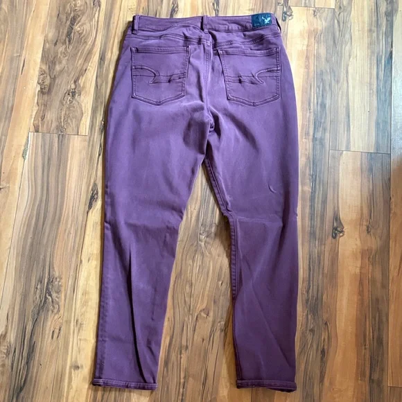 American Eagle Outfitters hi-rise jegging Plum Jeans - Picture 4 of 4